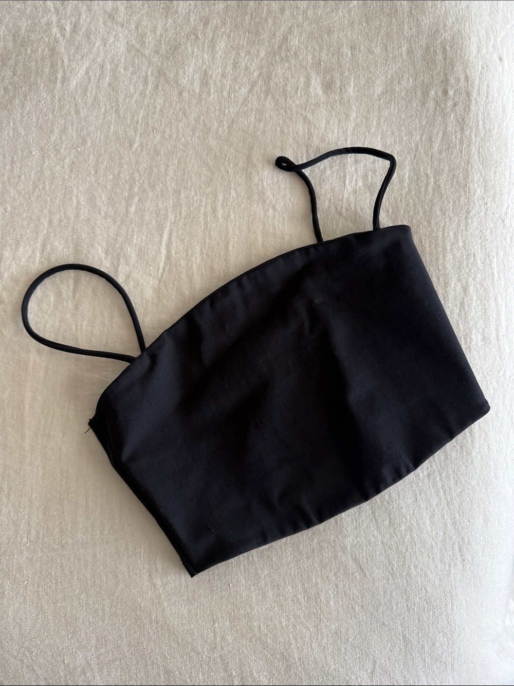 Zara Black Spaghetti Strap Crop Top
